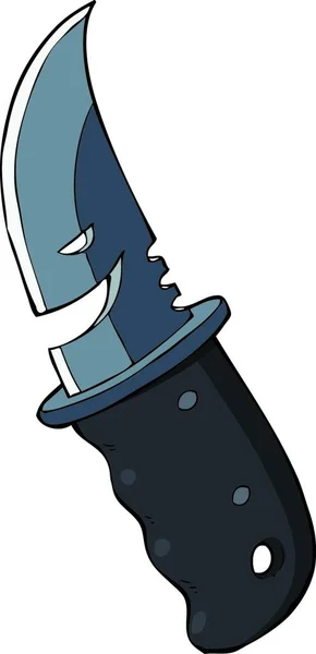 Cuchillo Sobre Fondo Blanco Vector Ilustración — Vector de stock