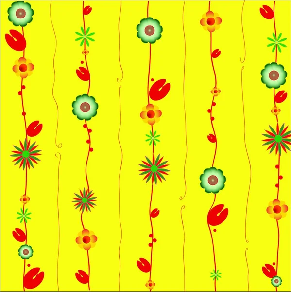 Ilustración Vectorial Chimeneas Decorativas Viento Con Diseño Adornos Florales — Archivo Imágenes Vectoriales