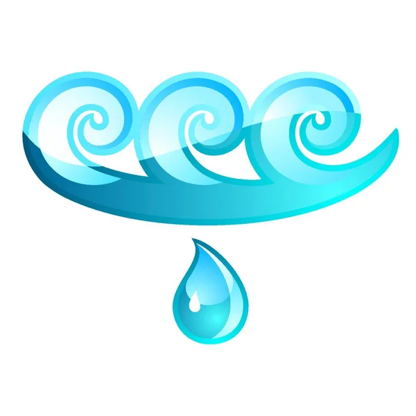 Signo Agua Azul — Vector de stock
