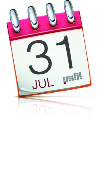Vector Illustration Detailed Beautiful Calendar Icon — Stock Vector