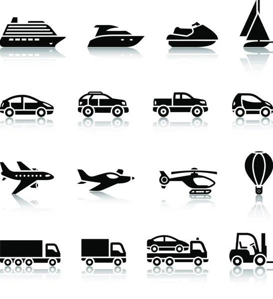 Ensemble Panneaux Transport — Image vectorielle