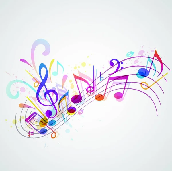 Fond Musical Vectoriel Avec Notes — Image vectorielle