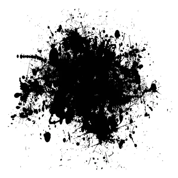 Чорно Білий Абстрактний Гранжевий Чорнило Плоский Фон — стоковий вектор