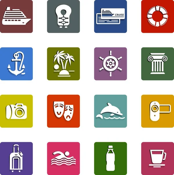 Travel, Vacation & Recreation, icons set