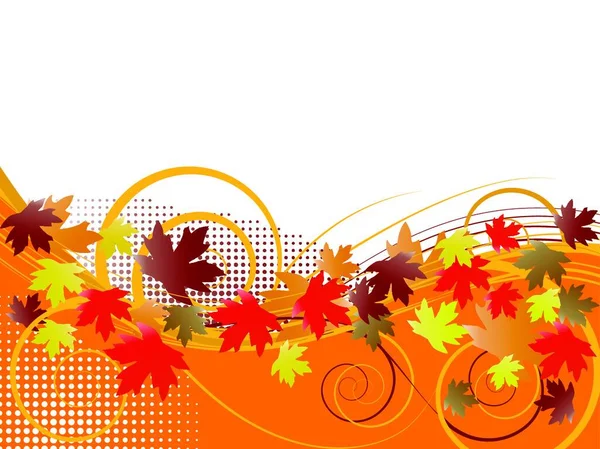 Herbstbanner Mit Fallenden Blättern — Stockvektor