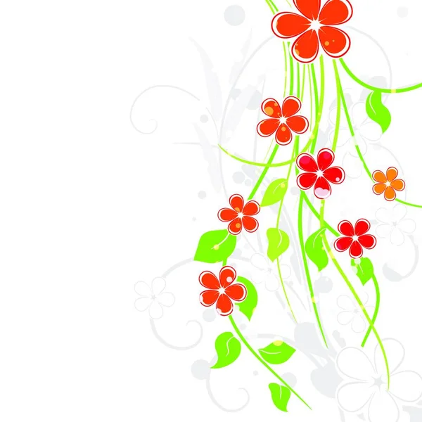 Fondo Abstracto Con Elemento Floral — Vector de stock