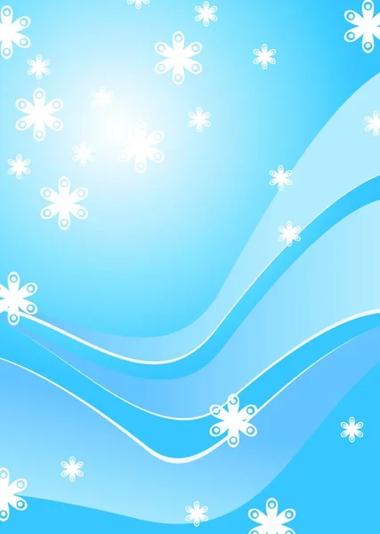 Vektorhintergrund Schneeflocken Und Winter — Stockvektor
