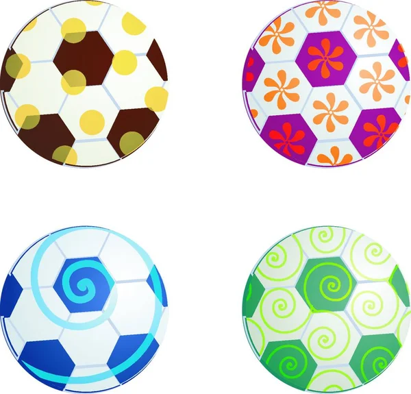 Diseño Símbolos Bolas Fútbol — Vector de stock