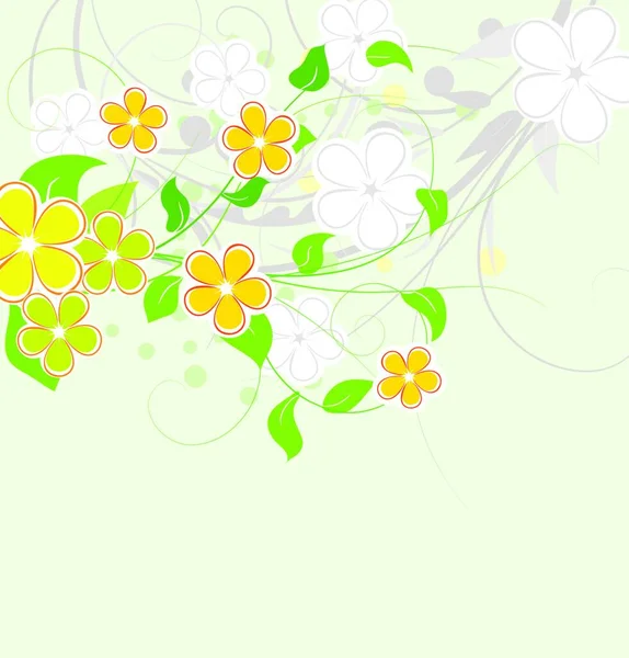 Art Floral Background Vector Illustration — 스톡 벡터