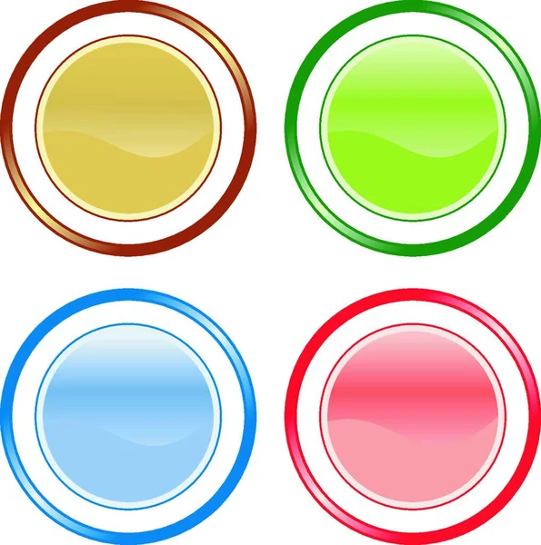 Botones Color Para Deseo — Vector de stock