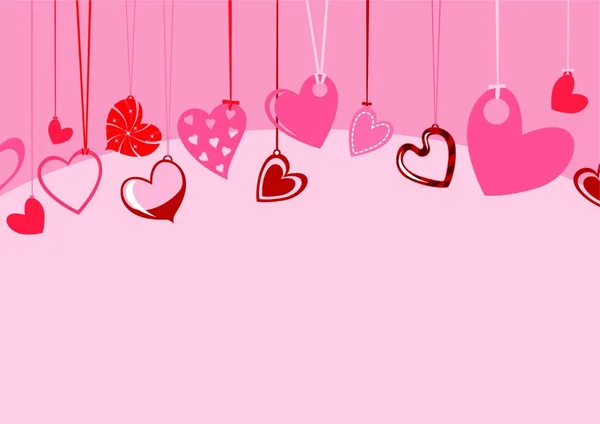 Векторная Иллюстрация Фона Дню Святого Валентина Украшенная Красивыми Сердцами — стоковый вектор