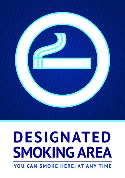 Label Smoking Area Sticker — Stock Vector