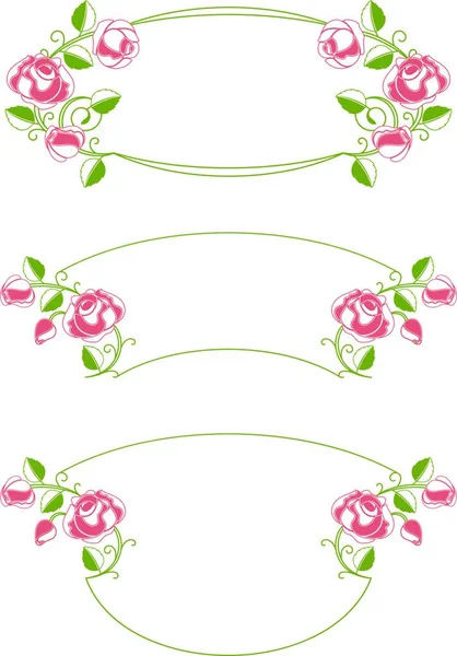 Floral Frames Vignette — Stock Vector