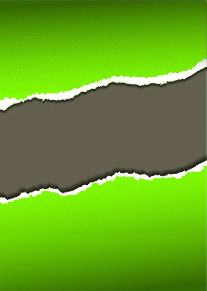 Papier Vert Abstrait Déchirure Déchirure Fond Avec Des Bords Rugueux — Image vectorielle