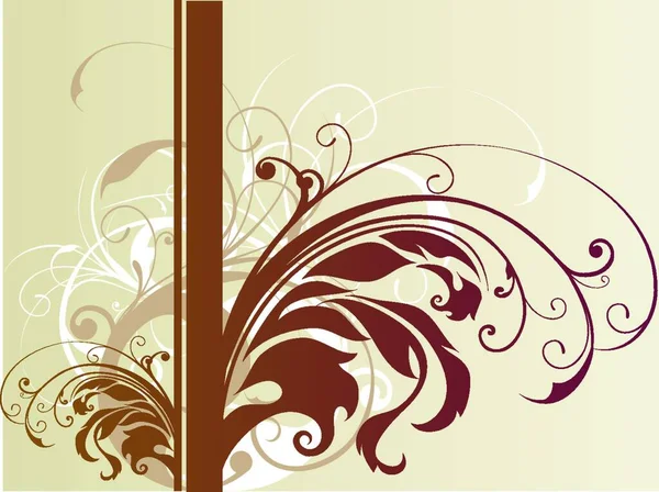 Fondo Floral Artístico Ilustración Vectorial — Vector de stock