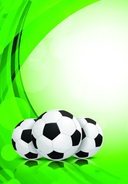Tło Piłką Nożną Streszczenie Zielonego Tła — Wektor stockowy