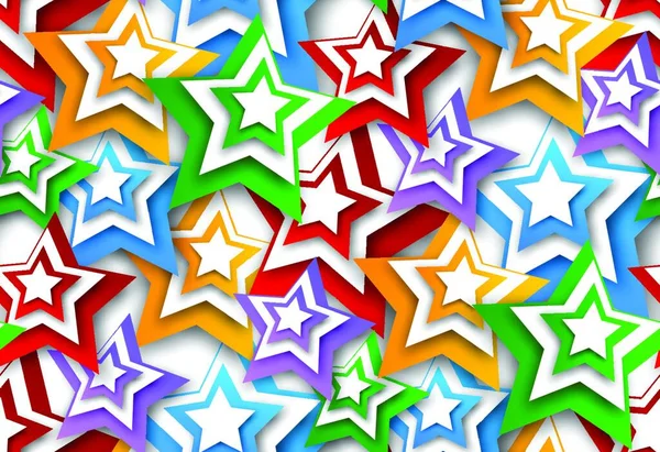 Seamless Background Stars Abstract Illustration — Stock Vector