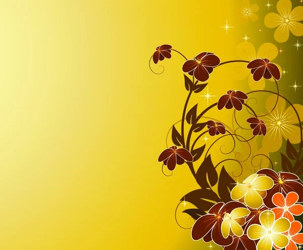 芸術的な花の背景ベクトル図 — ストックベクタ