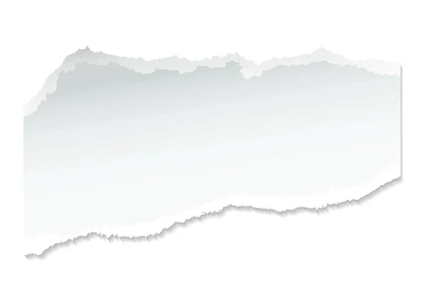 Morceau Papier Blanc Déchiré Avec Bords Arrachés Copyspace — Image vectorielle