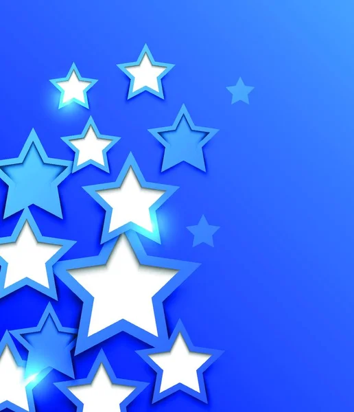 Αφηρημένο Φόντο Μπλε Αστέρια — Διανυσματικό Αρχείο