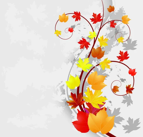 Осеннее Знамя Опавшими Листьями — стоковый вектор