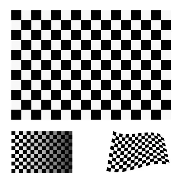Черно Белый Клетчатый Флаг Концепция Идеальный Значок Символ — стоковый вектор
