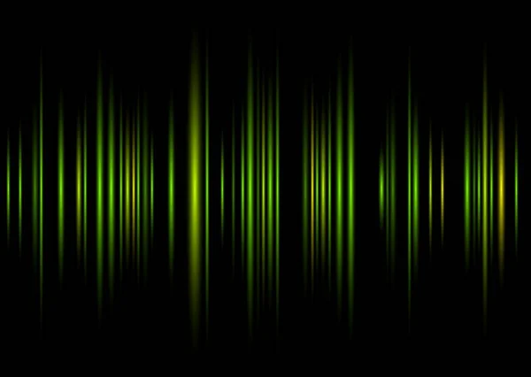 Ecualizador Gráfico Abstracto Música Verde Negra Con Espacio Copia — Vector de stock
