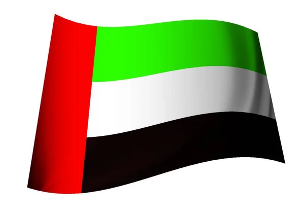 Объединение Арабов Эмиратов Флаг Зеленом Красно Белом Черном — стоковый вектор