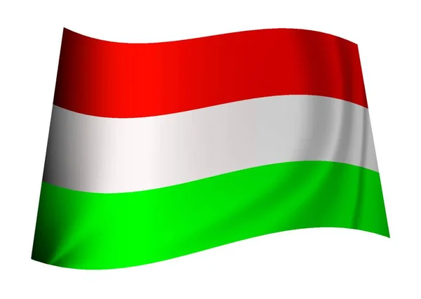 Icono Bandera Húngara Nación Del País Hungary — Vector de stock