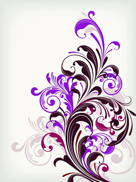 Artistieke Bloemen Achtergrond Vector Illustratie — Stockvector