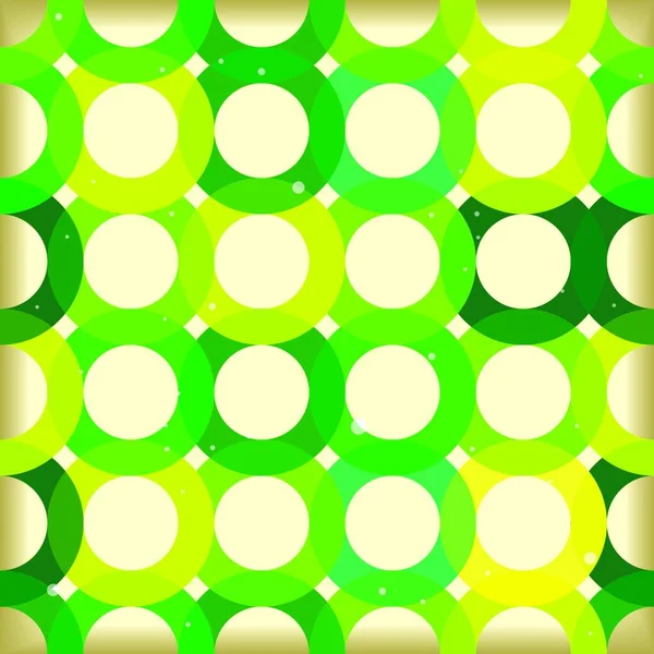 Fondo Azulejo Inconsútil Verde Con Diseño Circular — Vector de stock