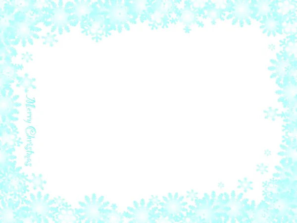 Fondo Copo Nieve Inspirado Navidad Con Marco Hielo Azul — Archivo Imágenes Vectoriales