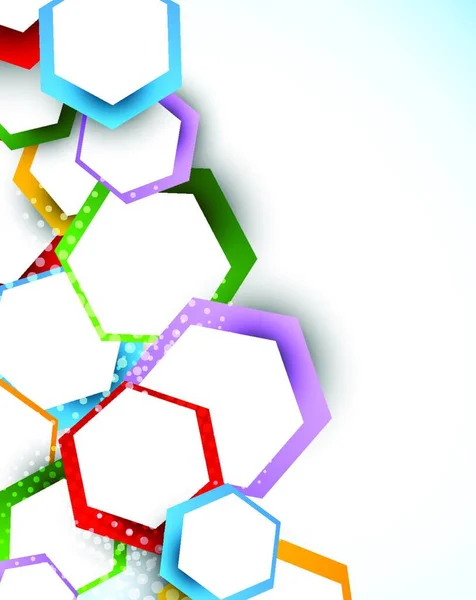 Fond Avec Hexagones Illustration Synthétique — Image vectorielle
