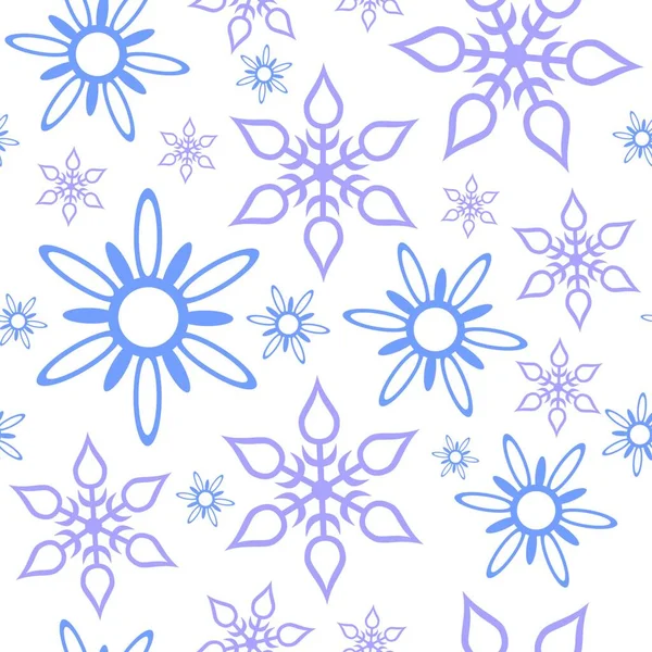 Vector Seamless Ornament Snowflake Color 467 — Stock Vector