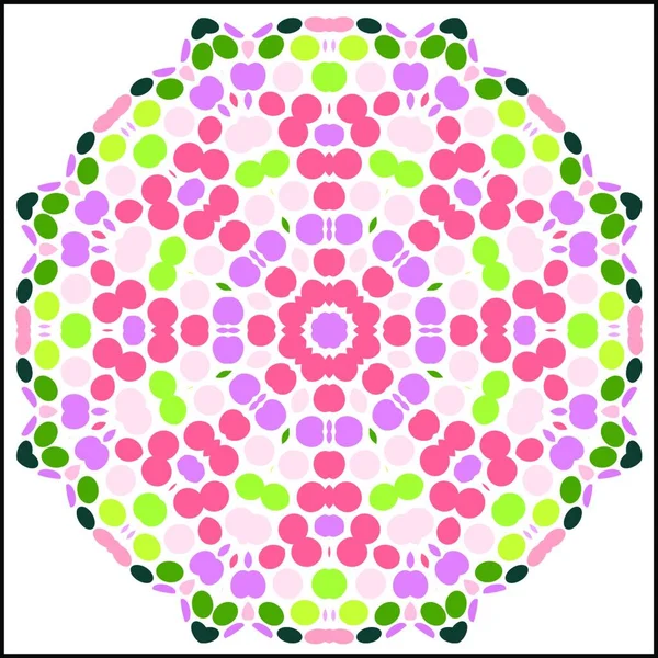 円のカラフルな円形のパターン — ストックベクタ
