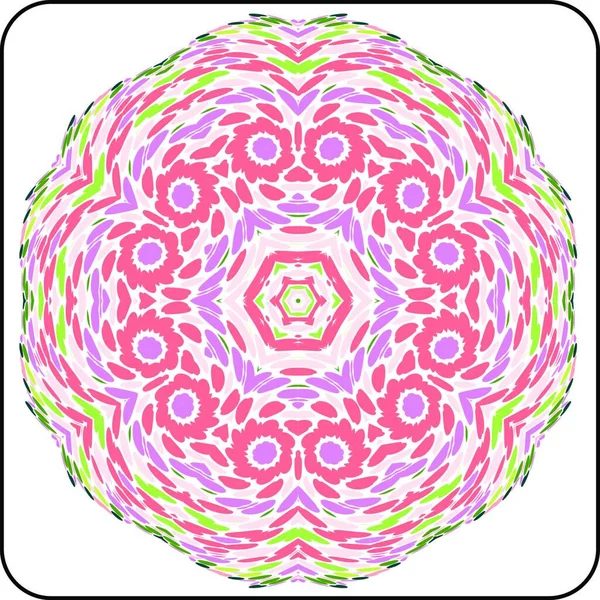 対称性の円の色の円形のパターン — ストックベクタ