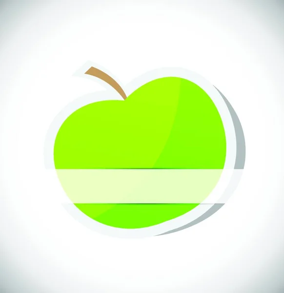 Fondo Con Manzana Estilo Verde Concepto Ecológico — Vector de stock