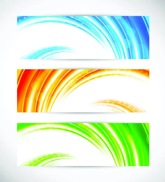 Collection Bright Banners Abstract Colorful Set — Stock Vector