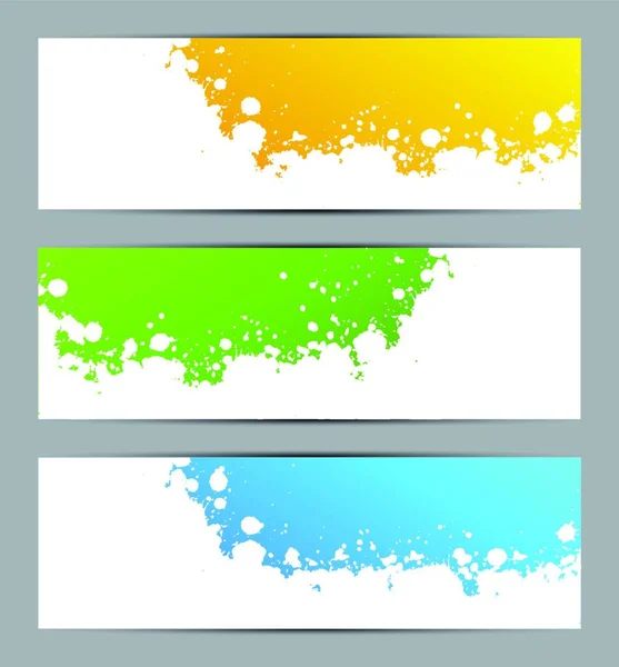 Set Colorful Grunge Banners — Stock Vector