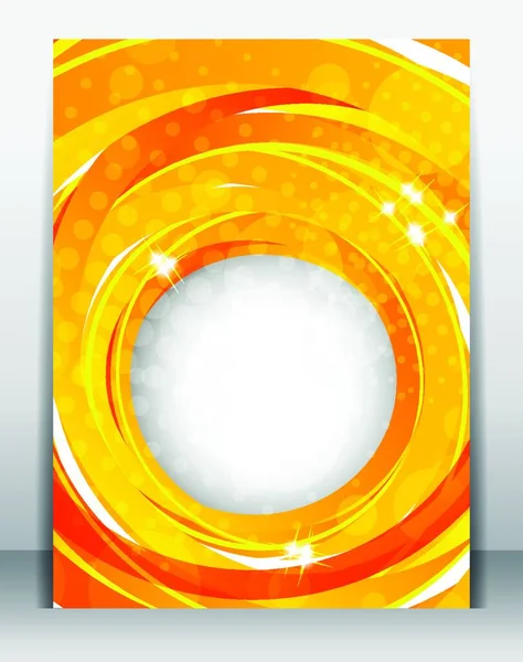 Affiche Orange Vif Avec Cercle Lumière — Image vectorielle