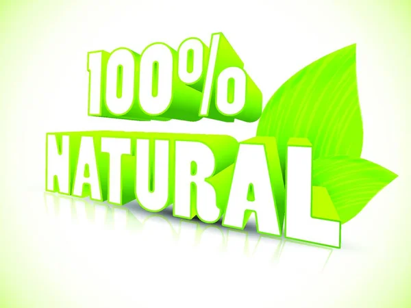 100 Natural Vector Texto — Archivo Imágenes Vectoriales