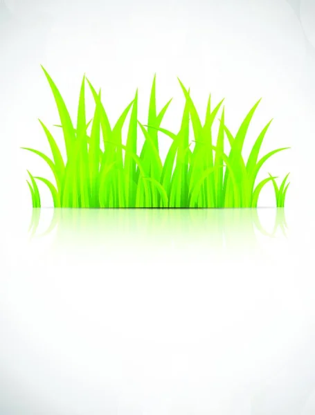 Fondo Con Hierba Verde Ilustración Abstracta Primavera — Vector de stock