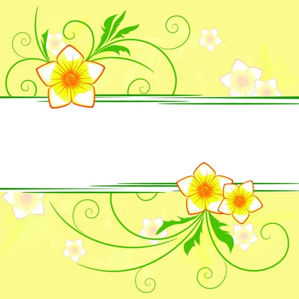 Bloemen Achtergrond Vector Illustratie — Stockvector
