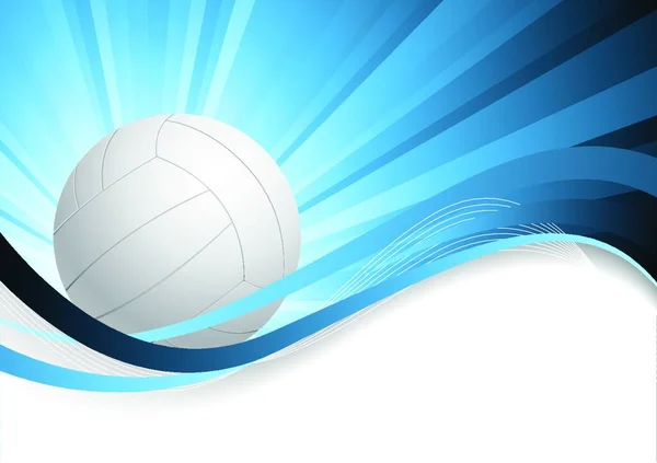Abstract Volleyball on colorful wave background. ⬇ Vector Image by ...