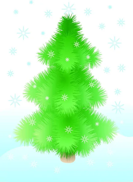Karácsonyfa Ünnep Dekoráció — Stock Vector