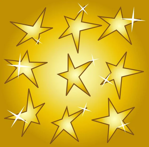 Yıldızdan Altın Arkaplan — Stok Vektör