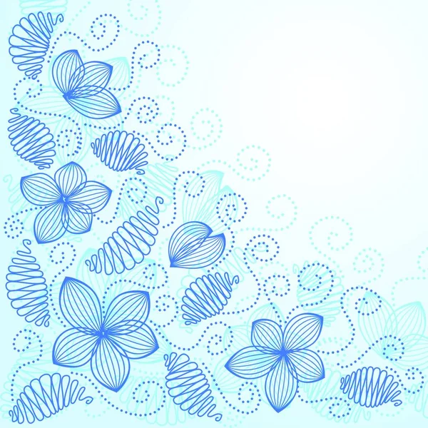 Hermoso Fondo Decorado Con Elementos Decorativos Florales — Vector de stock