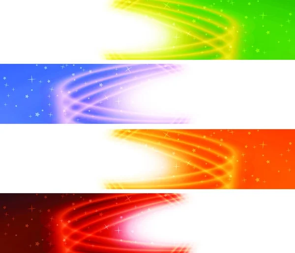 Разноцветный Баннер Векторное Множество — стоковый вектор