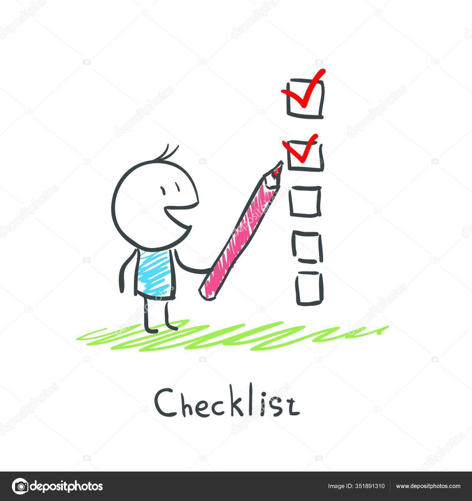 Homme Vérifiant Les Listes Contrôle Vecteur par ©PantherMediaSeller ...