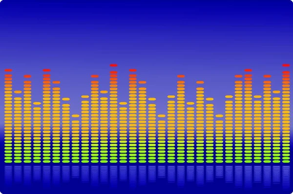 Equalizer Auf Blauem Hintergrund — Stockvektor